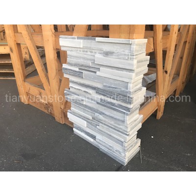 White Quartz Stacked Ledge Culture Stone for Wall Stone Panel Z/S Shape