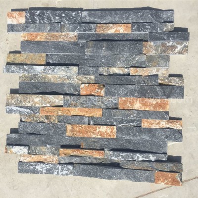 Slate Stacked Stone Panel for Retaining Wall Decoration